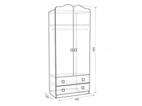 Шкаф комбинированный Фэнтези (с ящиками, 2-створчатый) в Асбесте - asbest.mebel-e96.ru